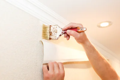 Pose de papier peint à l'Isle-Jourdain — revêtements muraux et toiles de verre